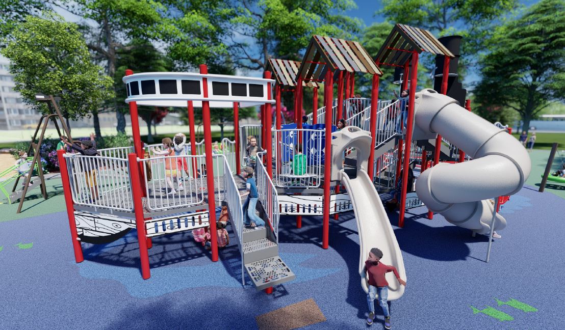 image of new playground at hap