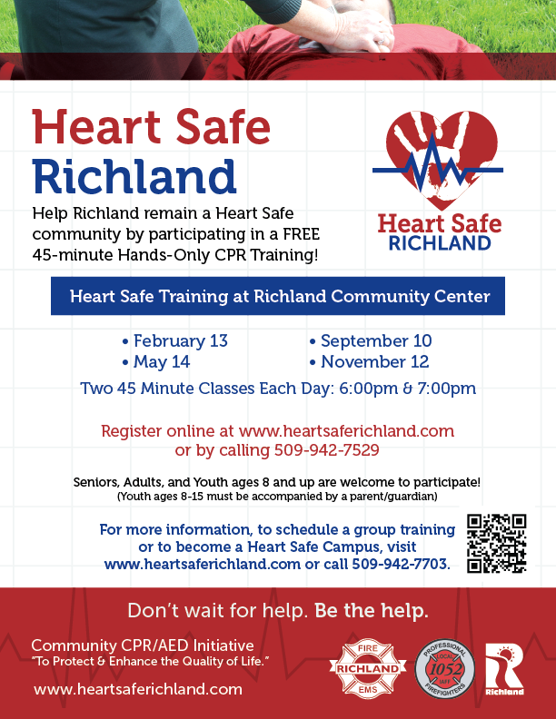 Heart Safe Hands Only CPR Training Class Schedule 2024