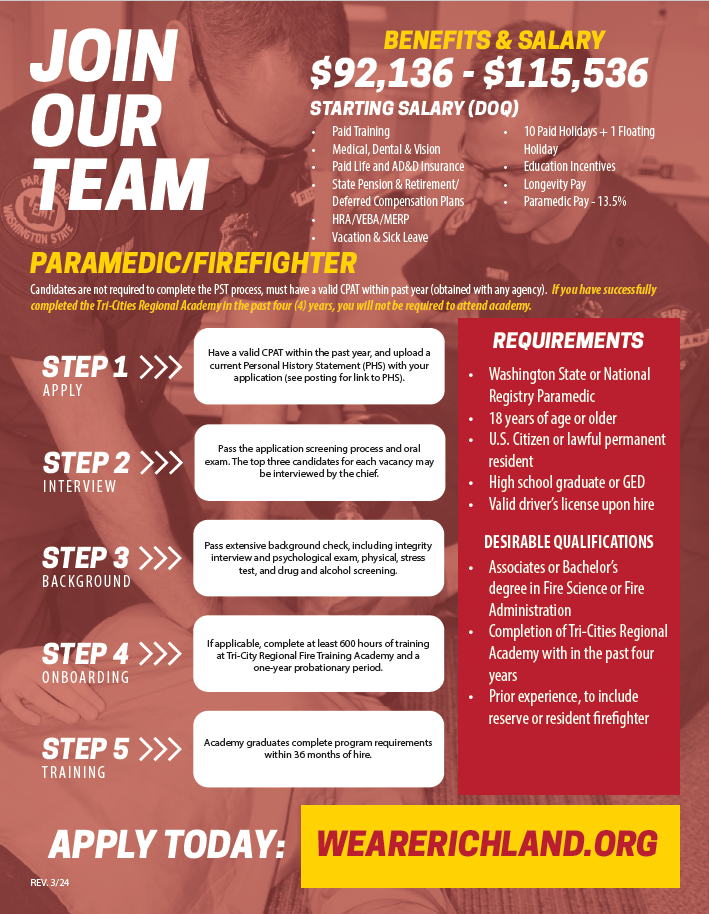 RFD Flyer - Experienced Paramedic